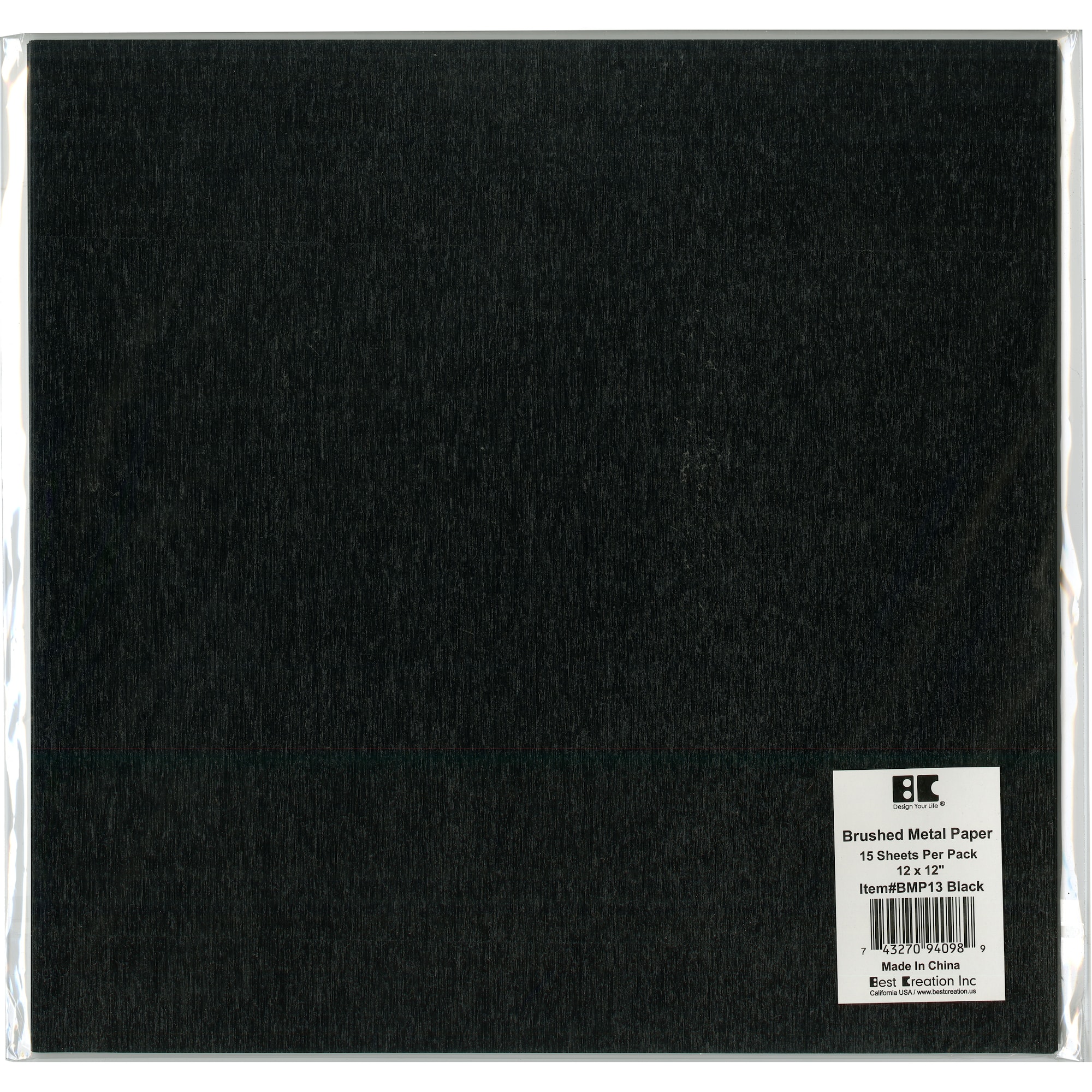 Best Creation Brushed Metal 12" x 12" Paper, 15 Sheets